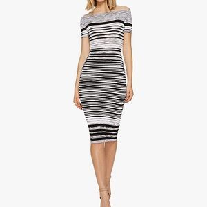 XOXO Womens Off The Shoulder Spacedye Dress